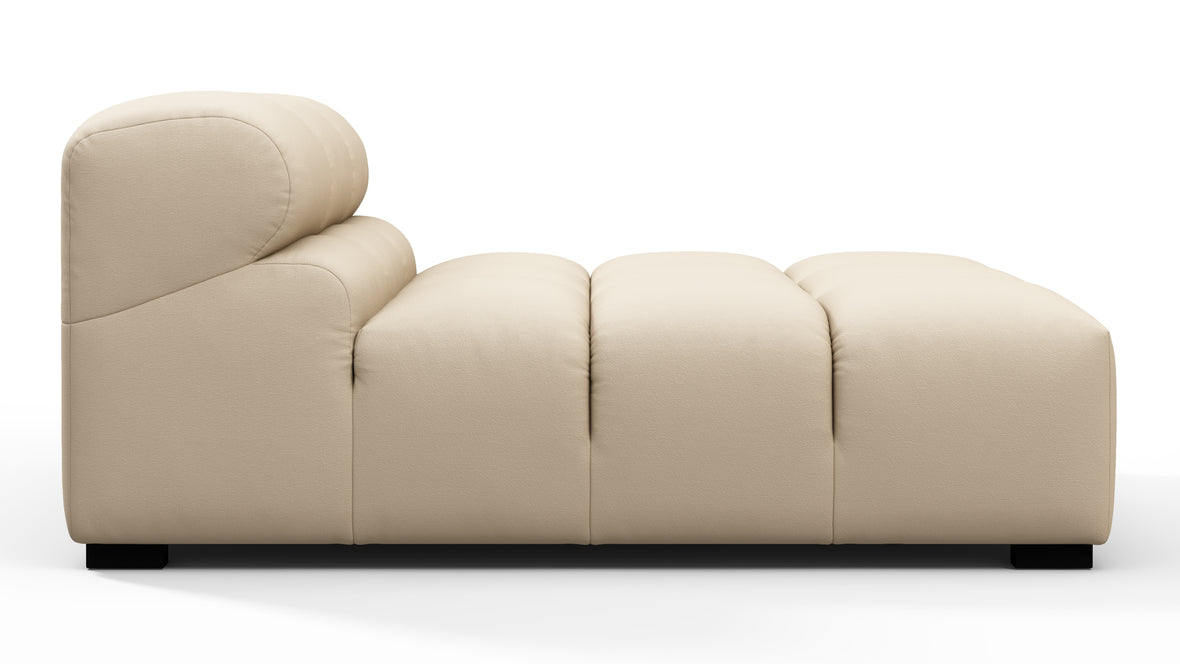 Tufty Outdoor - Tufty Outdoor Module, Armless Chaise, Latte Performance Weave