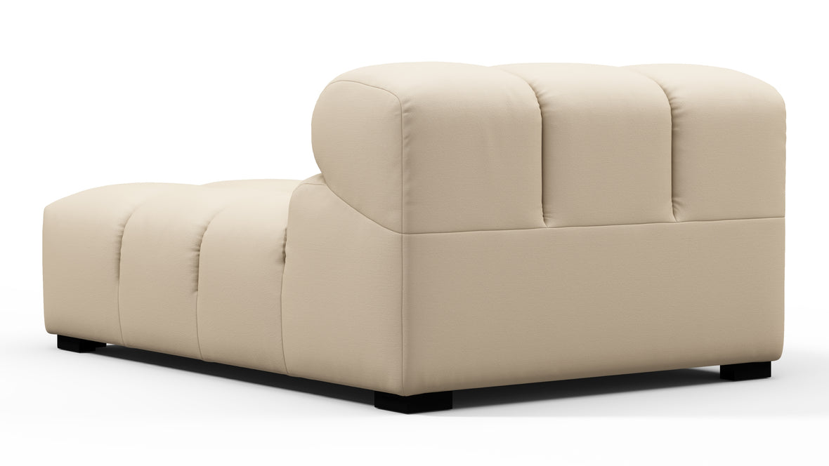 Tufty Outdoor - Tufty Outdoor Module, Armless Chaise, Latte Performance Weave