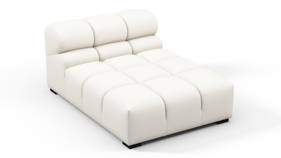 Tufty Outdoor - Tufty Outdoor Module, Armless Chaise, Soft White Performance Weave