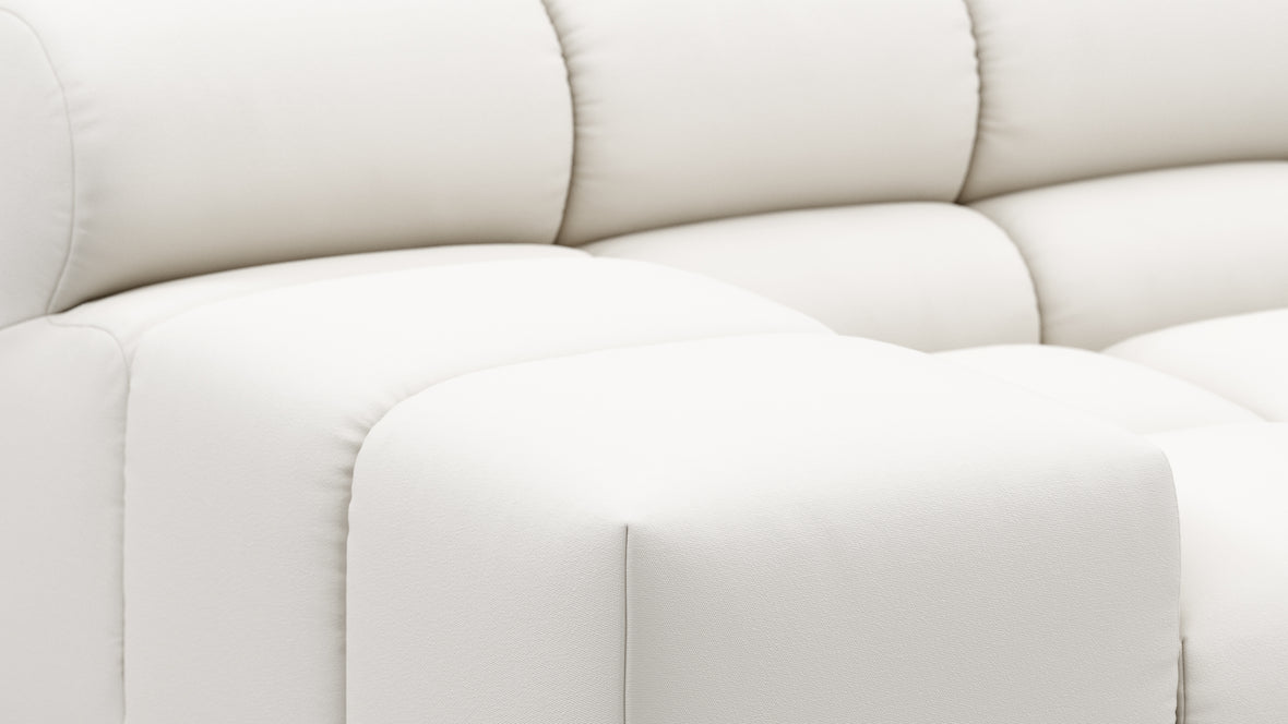 Tufty Outdoor - Tufty Outdoor Module, Left Arm, Soft White Performance Weave