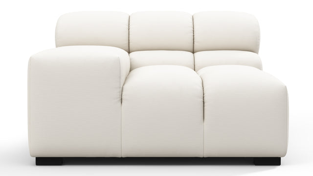 Tufty Outdoor - Tufty Outdoor Module, Left Arm, Soft White Performance Weave