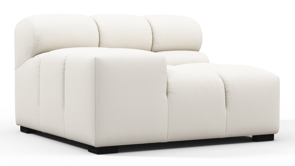 Tufty Outdoor - Tufty Outdoor Module, Left Arm, Soft White Performance Weave
