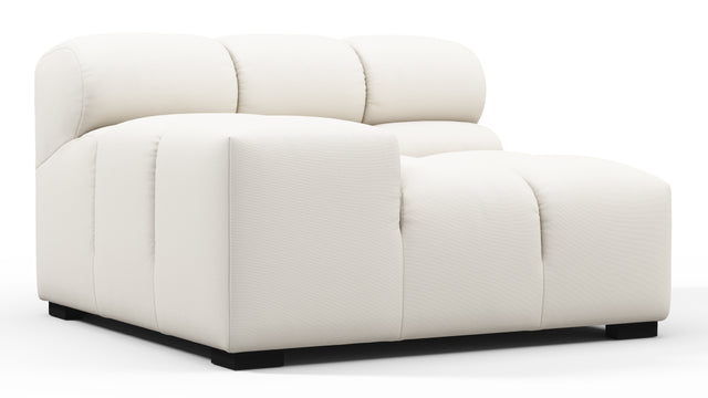 Tufty Outdoor - Tufty Outdoor Module, Left Arm, Soft White Performance Weave
