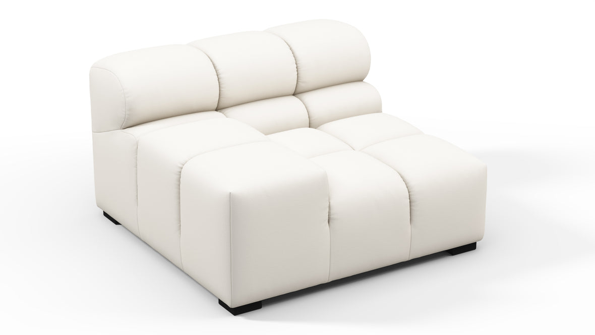 Tufty Outdoor - Tufty Outdoor Module, Left Arm, Soft White Performance Weave