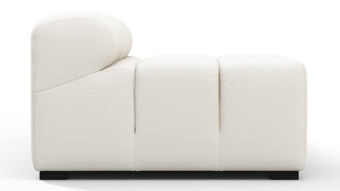 Tufty Outdoor - Tufty Outdoor Module, Left Arm, Soft White Performance Weave