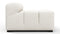 Tufty Outdoor - Tufty Outdoor Module, Left Arm, Soft White Performance Weave