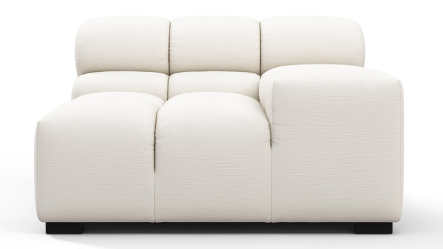 Tufty Outdoor - Tufty Outdoor Module, Right Arm, Soft White Performance Weave