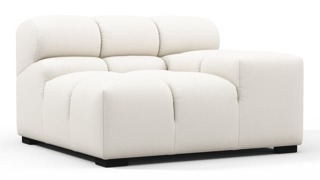 Tufty Outdoor - Tufty Outdoor Module, Right Arm, Soft White Performance Weave