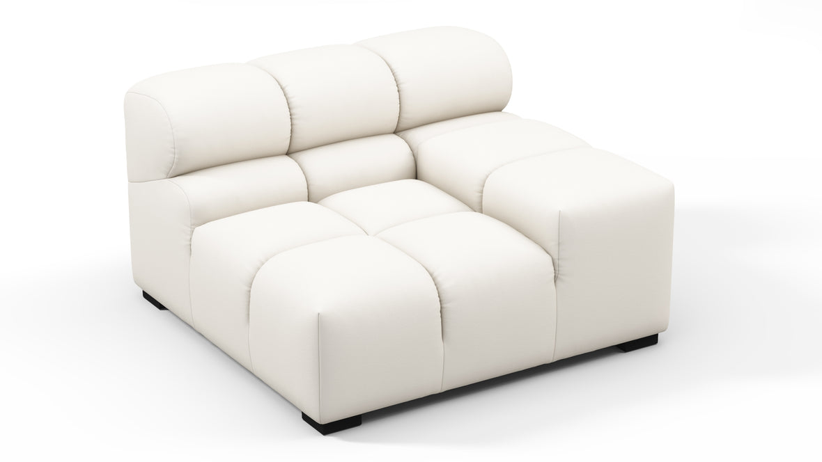 Tufty Outdoor - Tufty Outdoor Module, Right Arm, Soft White Performance Weave