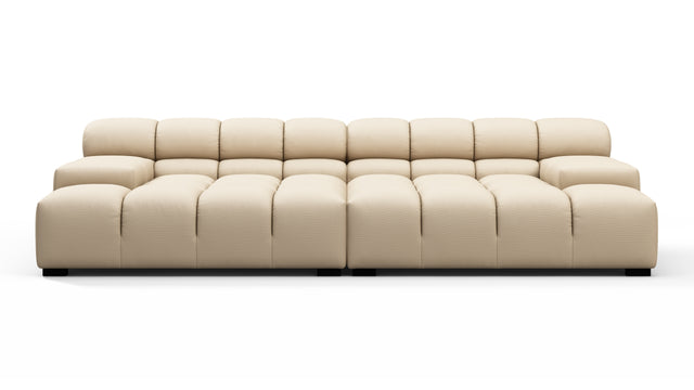 Tufty Outdoor - Tufty Outdoor Sectional, Extra Deep Sofa, Latte Performance Weave