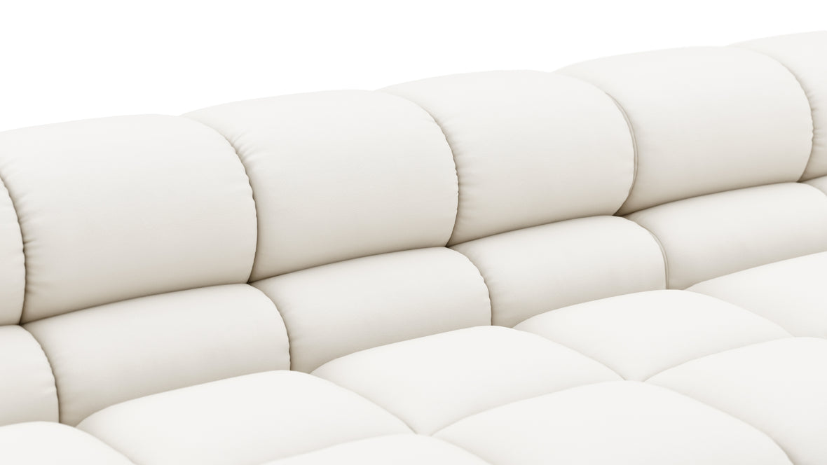 Tufty Outdoor - Tufty Outdoor Sectional, Extra Deep Sofa, Soft White Performance Weave