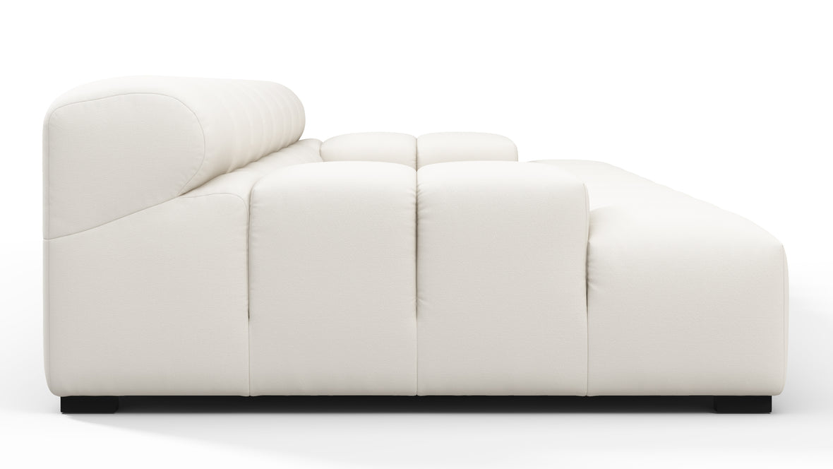 Tufty Outdoor - Tufty Outdoor Sectional, Extra Deep Sofa, Soft White Performance Weave