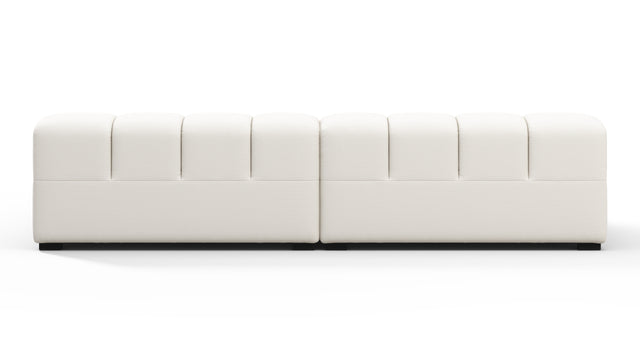 Tufty Outdoor - Tufty Outdoor Sectional, Extra Deep Sofa, Soft White Performance Weave