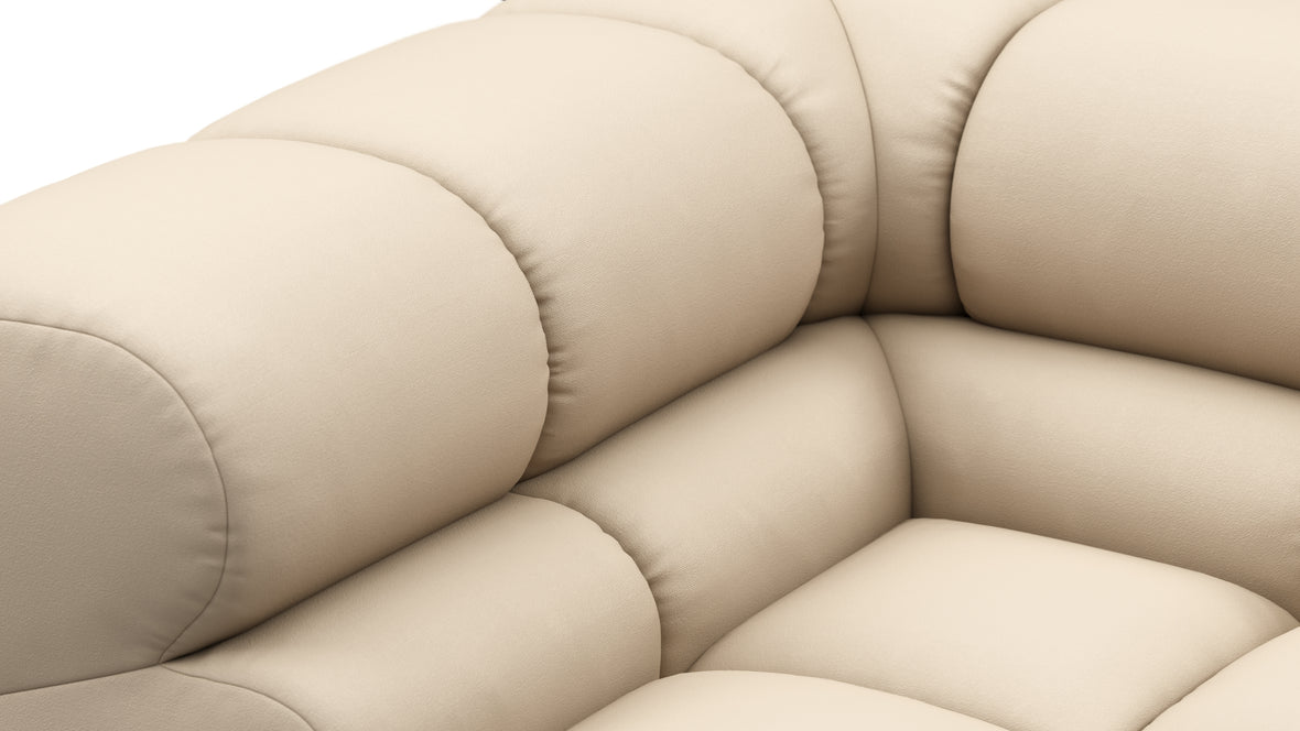 Tufty Outdoor - Tufty Outdoor Sectional, Large, Right Chaise, Latte Performance Weave