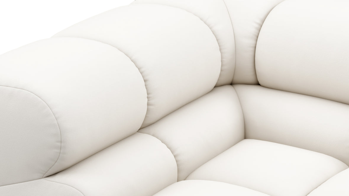Tufty Outdoor - Tufty Outdoor Sectional, Large, Right Chaise, Soft White Performance Weave