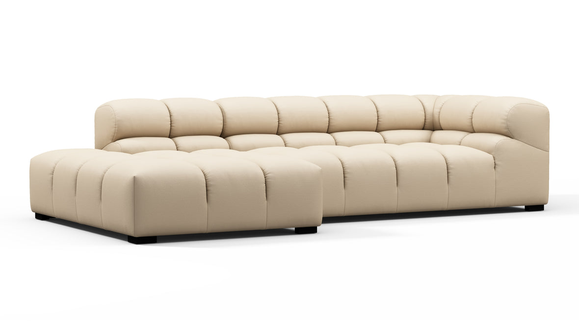 Tufty Outdoor - Tufty Outdoor Sectional, Small L, Left, Latte Performance Weave