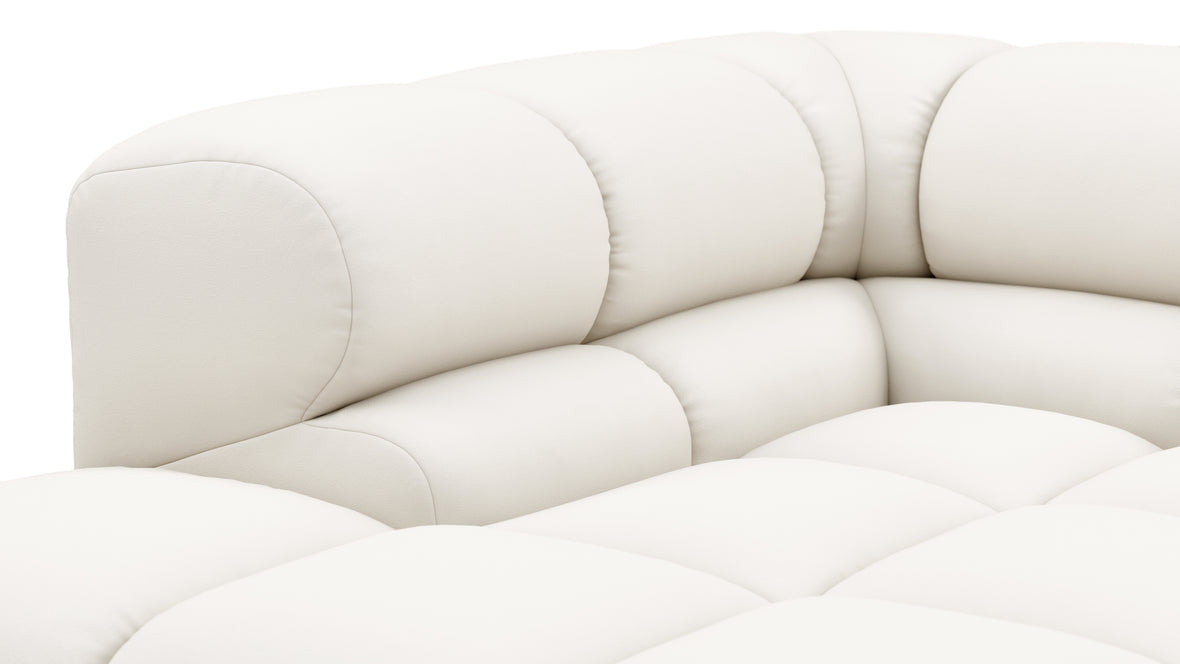 Tufty Outdoor - Tufty Outdoor Sectional, Small L, Right, Soft White Performance Weave