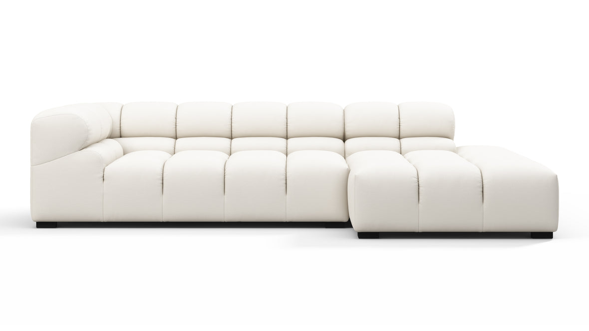 Tufty Outdoor - Tufty Outdoor Sectional, Small L, Right, Soft White Performance Weave