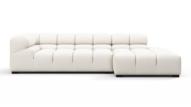 Tufty Outdoor - Tufty Outdoor Sectional, Small L, Right, Soft White Performance Weave