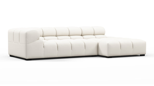 Tufty Outdoor - Tufty Outdoor Sectional, Small L, Right, Soft White Performance Weave