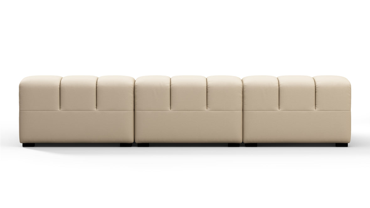 Tufty Outdoor - Tufty Outdoor Sectional, Small, Left Chaise, Latte Performance Weave