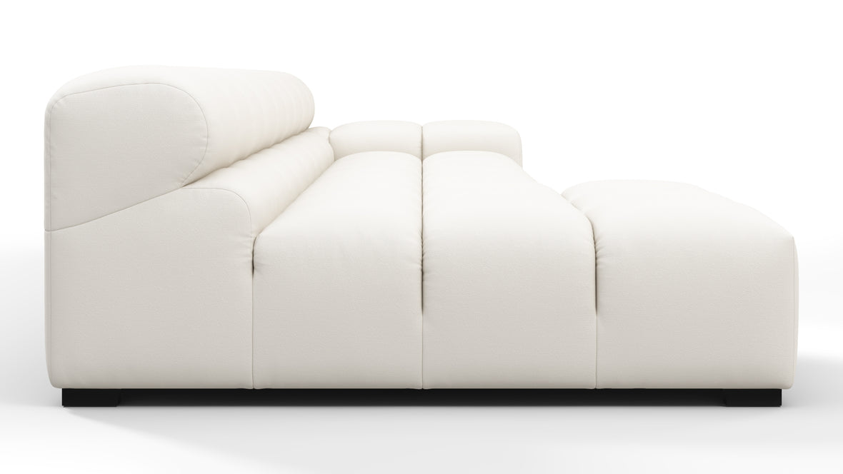 Tufty Outdoor - Tufty Outdoor Sectional, Small, Left Chaise, Soft White Performance Weave