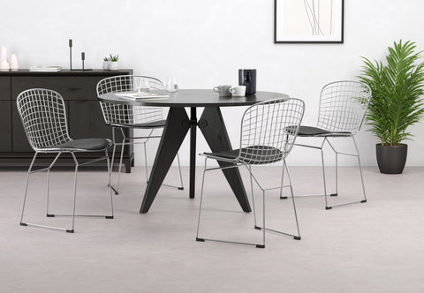 Bertie - Bertie Side Chair, Chrome Frame