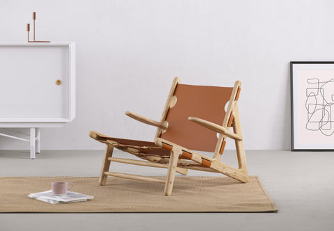 Hendrik - Hendrik Chair, Whiskey Brown Vegan Leather and Ash