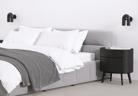 Felix - Felix Two Drawer Nightstand, Black Ash