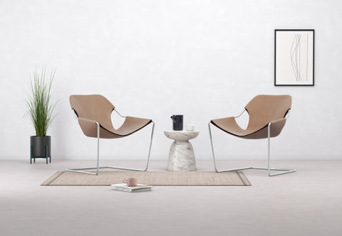 Paulistano - Paulistano Chair, Butterscotch Vegan Leather & Chrome