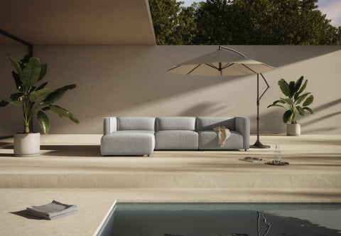 Bond - Bond Outdoor Module, Armless, Dove Grey Performance Weave
