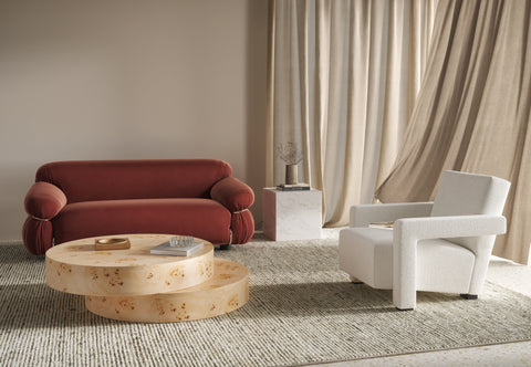 Chia - Chia Coffee Table, Burl Wood
