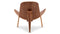 Shell - Wegner Shell Lounge Chair, Walnut and Black Premium Leather