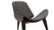 Shell - Wegner Shell Lounge Chair, Black and Black Premium Leather