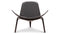 Shell - Wegner Shell Lounge Chair, Black and Black Premium Leather