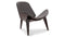 Shell - Wegner Shell Lounge Chair, Black and Black Premium Leather