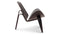 Shell - Wegner Shell Lounge Chair, Black and Black Premium Leather