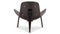 Shell - Wegner Shell Lounge Chair, Black and Black Premium Leather