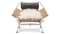 Halyard - Halyard Lounge Chair, Midnight Black Premium Leather and Icelandic Sheepskin