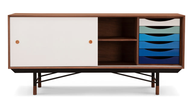 Finn Juhl - Finn Juhl Credenza, Walnut and Blue