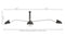 Mouille Ceiling - Mouille Ceiling Light, Three Arms, Black, W98 in