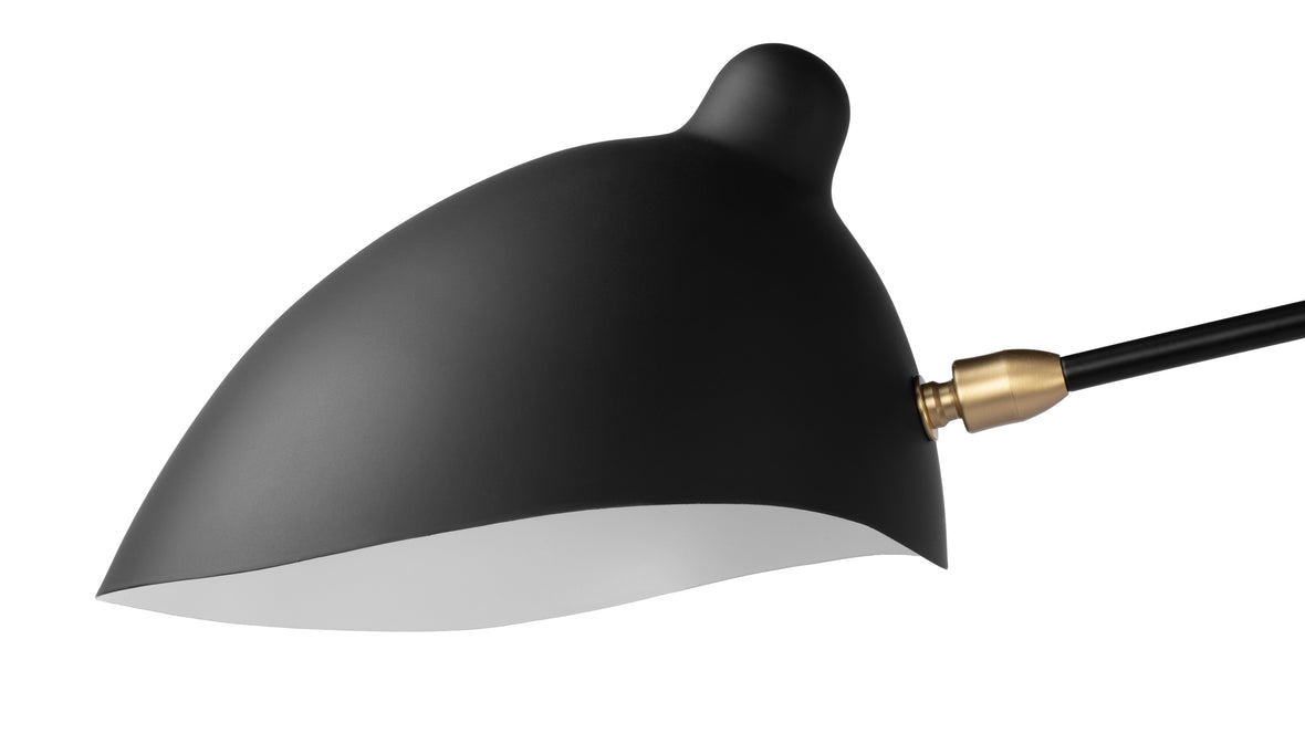 Mouille Ceiling - Mouille Ceiling Light, Three Arms, Black, W98 in