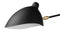 Mouille Ceiling - Mouille Ceiling Light, Three Arms, Black, W98 in