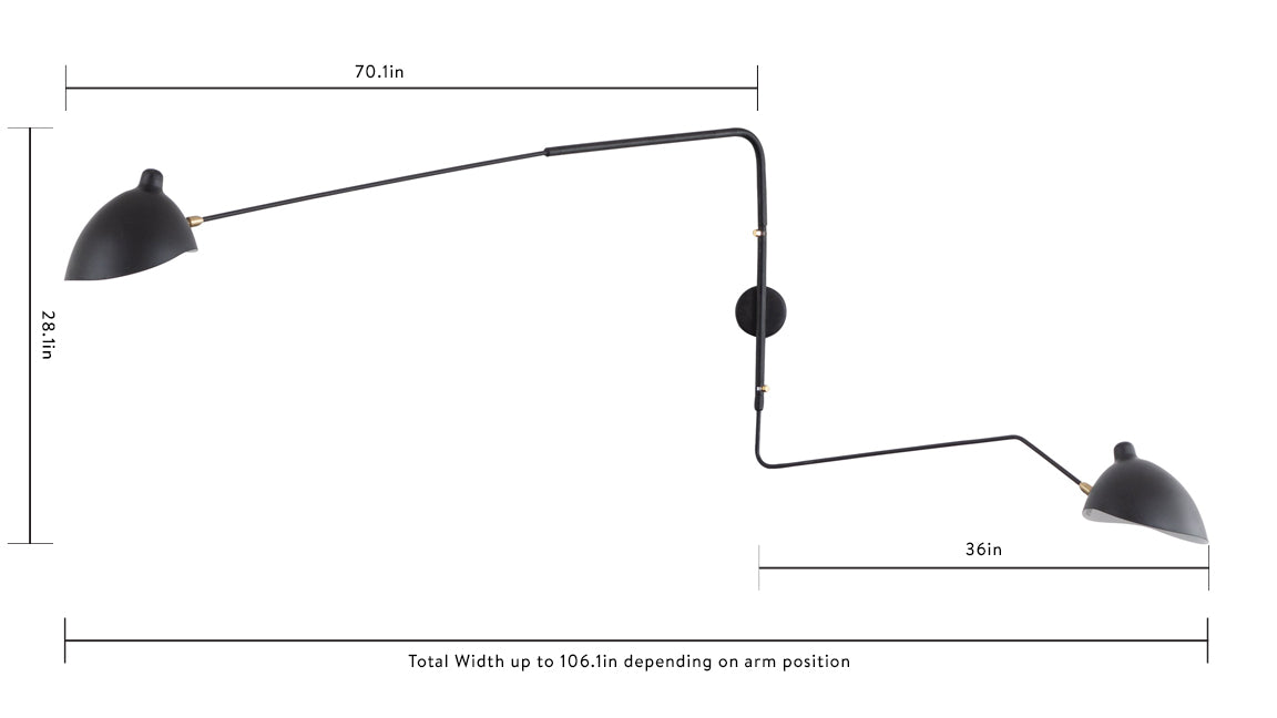Mouille - Mouille Rotating Wall Light, Black