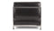Corbusier - Corbusier Petit Modele Three Seater Sofa, Midnight Black Premium Leather