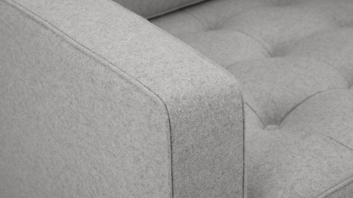 Florence - Florence Two Seater Sofa, Light Gray Wool