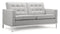 Florence - Florence Two Seater Sofa, Light Gray Wool