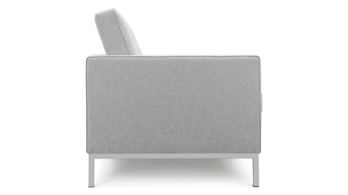 Florence - Florence Two Seater Sofa, Light Gray Wool