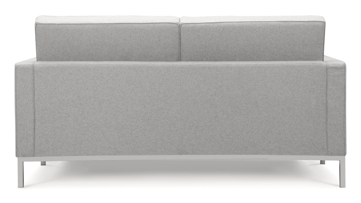 Florence - Florence Two Seater Sofa, Light Gray Wool