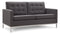 Florence - Florence Two Seater Sofa, Dark Gray Wool